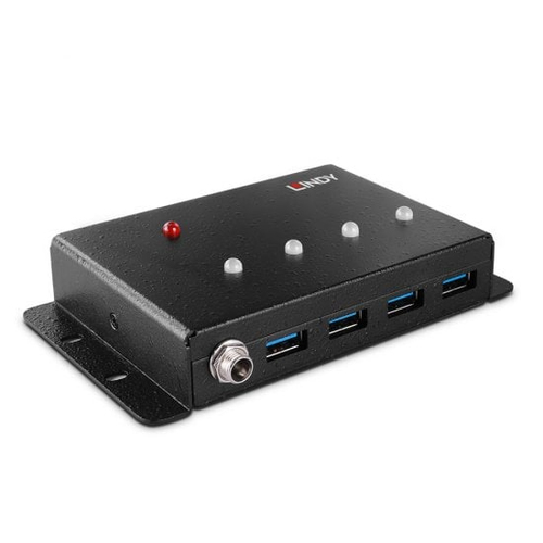 Lindy 443492 USB 3.2 Gen 1 hub 4 ports Black USB hubs splitters ad... - image 1