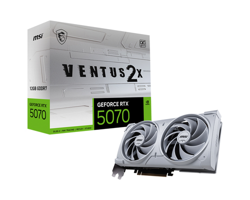 Msi GeForce Rtx 5070 12 GB Ventus 2X OC Graphics Card, White - image 1
