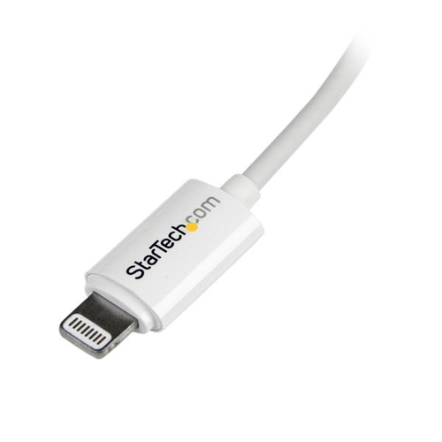StarTech.com 2m (6ft) Long White Apple 8-pin Lightning Connector to USB Cable for iPhone / iPod / iPad - Charge and Sync Cable (USBLT2MW) Lightning-kabel 2m Hvid – billede 4