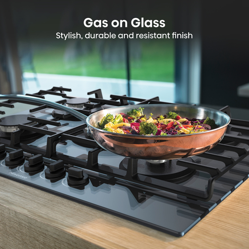 Hisense GG773B 75cm Gas Hob - Black - image 5