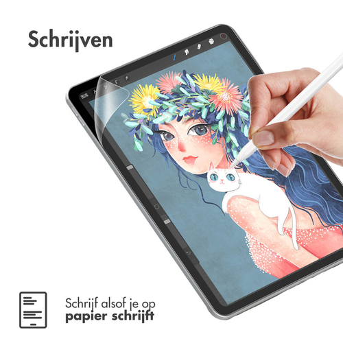 Accezz Paper Feel Screenprotector iPad Air 13 inch (2024) M2 Smartphone screenprotector Transparant, afbeelding 8