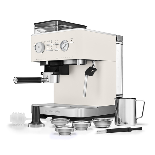 KitchenAid Semi Automatic Espresso Machine with Burr Grinder Porcelain - image 7