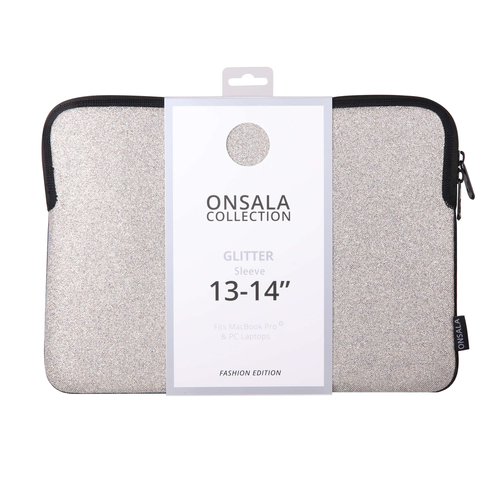 Onsala Laptop Sleeve Glitter 13/14" Silver – image 2