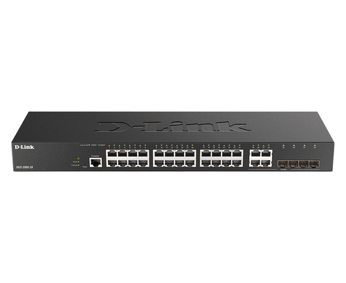 D-Link DGS-2000-28 сетевой коммутатор Управляемый L2/L3 Gigabit Ethernet (10/100/1000) 1U Черный