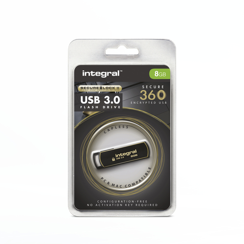 Integral 8GB USB3.0 DRIVE SECURE360 BLACK SECURELOCK2 AES 256BIT SOFTWARE ENCRYPTION – image 7