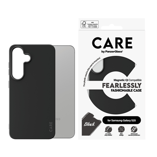 PanzerGlass CARE™ by PanzerGlass® Case Black w. Qi Compatible Samsung Galaxy S25 – image 2