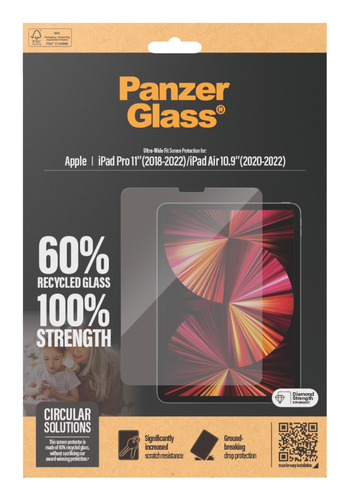 PanzerGlass ® Screen Protector iPad Pro 11'' (2018-2022) | iPad Air 10.9'' (2020, 2022) | Ultra-Wide Fit, Apple, Apple - iPad Air 10.9'' (2022), Apple, afbeelding 2