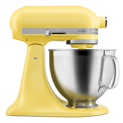 KitchenAid 5KSM195PSEBT миксер Стационарный миксер 300 W Нержавеющая сталь, Желтый