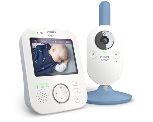 Philips AVENT SCD845/52 video baby monitor 300 m FHSS Blue, White