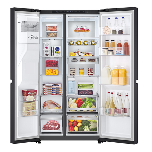 LG GSLE91EVAB side-by-side refrigerator Freestanding – image 2