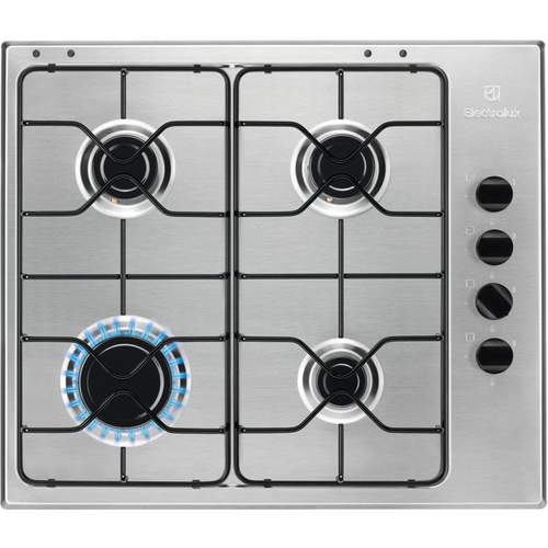 Electrolux EGS64041X Нержавеющая сталь Встроенный 59 cm Газовый 4 зона(ы)