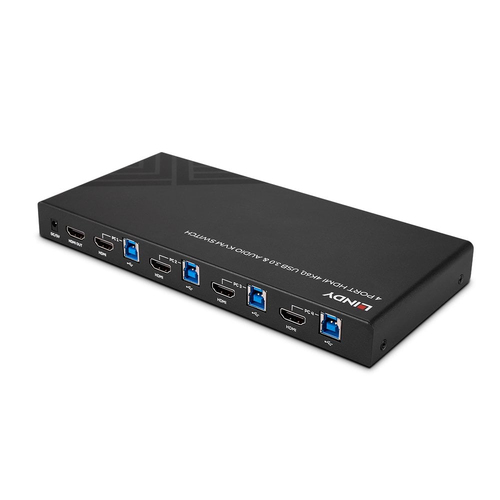 Lindy 4 Port HDMI 4K60, USB 3.0 and Audio - KVM Switch, afbeelding 2