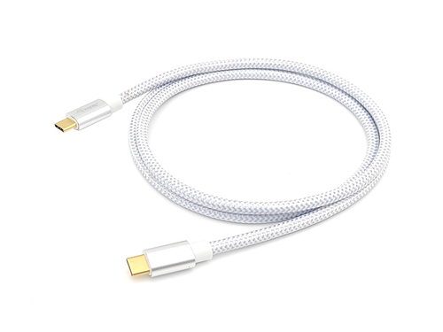 Equip 128356 USB кабель USB 3.2 Gen 2 (3.1 Gen 2) 1 m USB C 10 Gbit/s 100 W Серебристый, Белый