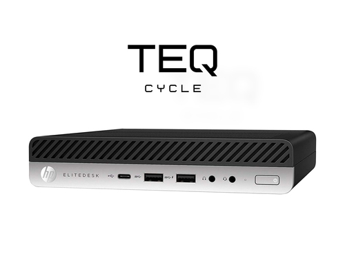 Teqcycle HP Elitedesk 800 G4 Intel® Core™ i5 i5-8400T 16 GB DDR4-SDRAM 256 GB Твердотельный накопитель (SSD) Windows 11 Pro MFF Мини-ПК Черный, Серебристый
