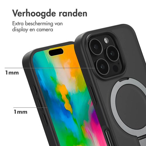 Accezz Ring Stand Backcover met MagSafe iPhone 16 Pro Max - Zwart, afbeelding 5