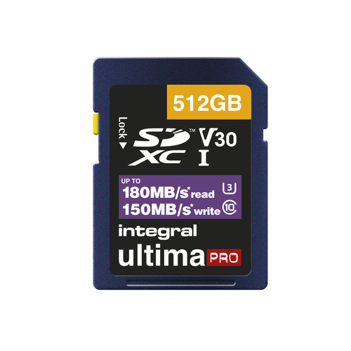 Integral 512GB SD CARD SDXC UHS-1 U3 CL10 V30 UP TO 180MBS READ 150MBS WRITE – image 2