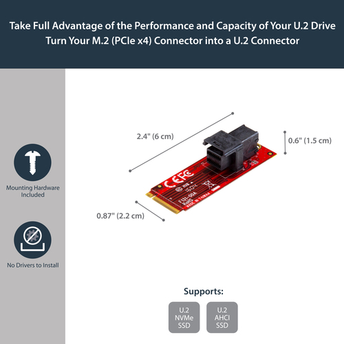 StarTech.com U.2 (SFF-8643) to M.2 PCI Express – image 8