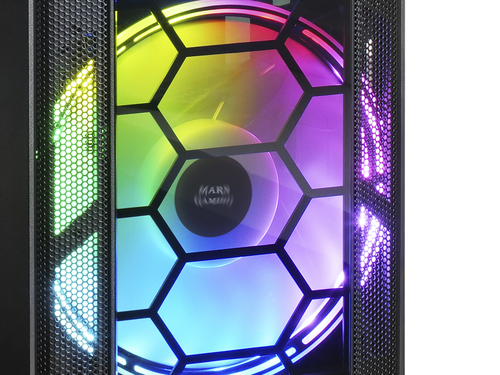 Mars Gaming MC500 ATX PC Case 2 XXL FRGB Fans Window and Grilles Black – image 5