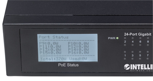 Intellinet PoE+ Switch 24-Port Gigabit met 2 SFP-Ports 370W, afbeelding 6