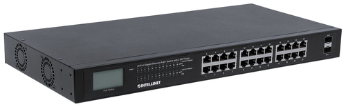 Intellinet PoE+ Switch 24-Port Gigabit met 2 SFP-Ports 370W, afbeelding 3