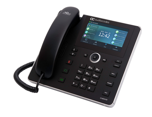 AudioCodes SFB C450HD IP-Phone PoE GbE with integrated BT, Dual Band Wi-Fi and an external power supply black – image 2