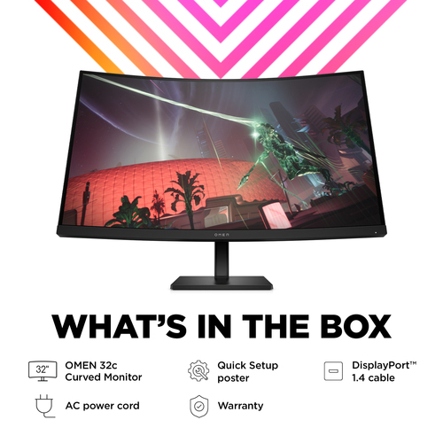 HP Omen 780K6AA#Abu 32" Quad HD Curved Gaming Monitor - 165Hz, 1ms, FreeSync - image 5