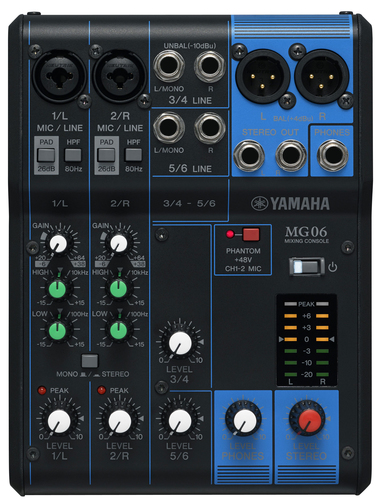 Yamaha MG06 mengpaneel 6-kanaals