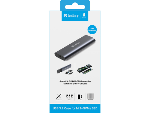 Sandberg USB 3.2 Case for M.2+NVMe, afbeelding 7