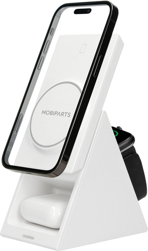 MagSafe geschikte 3-in-1 Oplader! Ontdek de Mobiparts 3-in-1 oplader - jouw ultieme laadoplossing! Geef je iPhone, AirPods en Apple Watch een