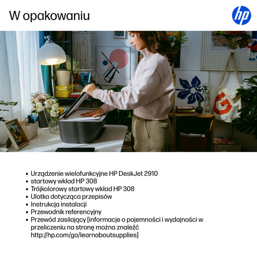 HP Inc. Urządzenie wielofunkcyjne DeskJet 2910 All-in-One 89F98B