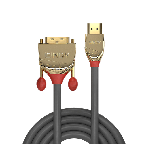 Lindy HDMI an DVI-D Single Link Kabel Gold Line 3m, afbeelding 2