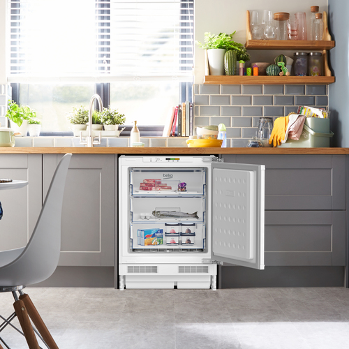 Beko BSF4682 Integrated Under Counter Freezer with Fixed Door Hinge Kit - E Rated, White - image 8