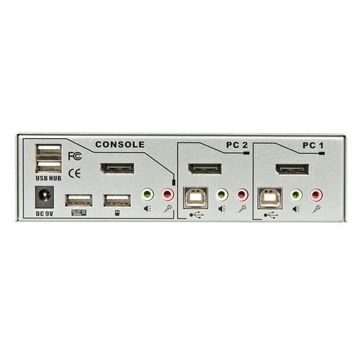 Lindy KVM Switch Pro 2 Port DisplayPort 1.2 USB 2.0 & Audio, afbeelding 2