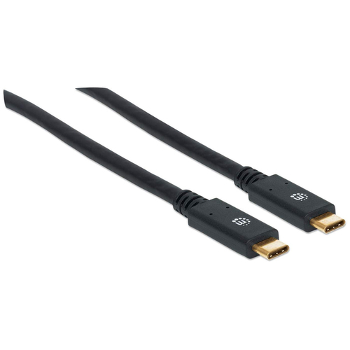 Manhattan USB 3.1 Gen1 Kabel C-stekker/C-stekker 2m zwart, afbeelding 2