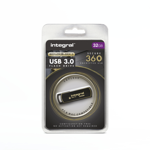 Integral 32GB USB3.0 DRIVE SECURE360 BLACK SECURELOCK2 AES 256BIT SOFTWARE ENCRYPTION – image 7