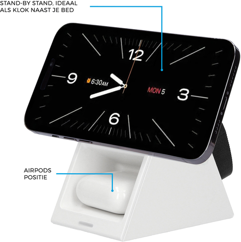 MagSafe geschikte 3-in-1 Oplader! Ontdek de Mobiparts 3-in-1 oplader - jouw ultieme laadoplossing! Geef je iPhone, AirPods en Apple Watch een, afbeelding 2