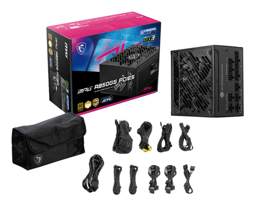 Msi Mpg A850GS PCIE5 850W Psu 80 Plus Cybernetics Gold Modular Atx 3.1 PCIe 5.1 Power Supply - image 4