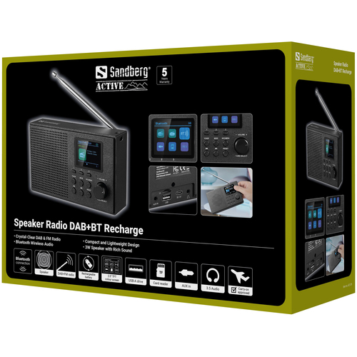 Sandberg Speaker Radio DAB+BT Recharge – image 8