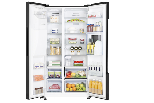 Hisense RS694N4BBF side-by-side refrigerator Freestanding – image 2