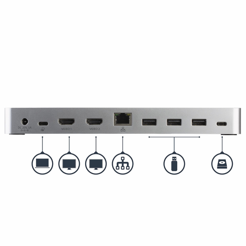 StarTech.com USB-C docking station voor Windows - 60W PD, afbeelding 5