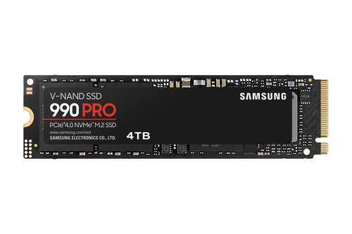Samsung 990 Pro 4TB SSD PCIe 4.0 NVMe M.2 Solid State Drive - Read 7450MB/s Write 6900MB/s - MZ-V9P4T0BW - image 1