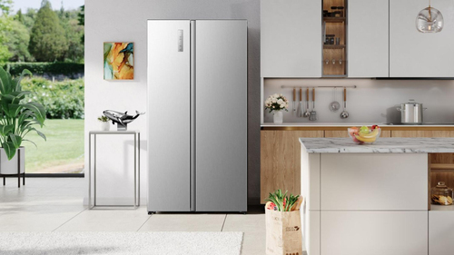 Hisense Spacious 544L side by side fridge freezer with Total No Frost, Multi Air Flow, and Super Cool. Large storage capacity, inverter compressor, and modern d – image 9