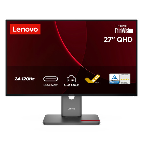Lenovo ThinkVision P27QD-40 platta pc-skärmar 68,6 cm (27") 2560 x 1440 pixlar Quad HD LED Svart