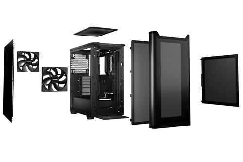 BeQuiet BG074 Pure Base 501 Midi tower PC casing Black Airflow design - image 4