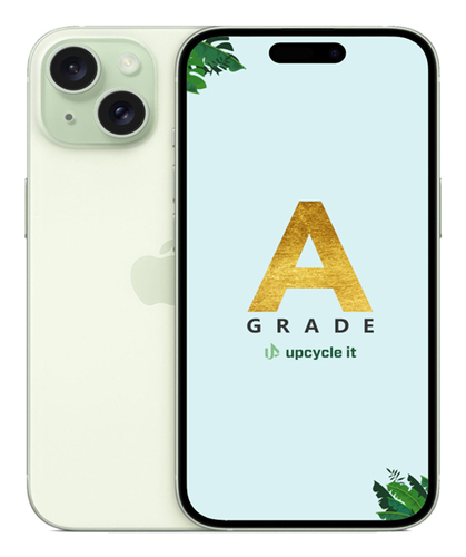 upcycle it Apple iPhone 15 Plus (Refurbished) A 17 cm (6.7") Две SIM-карты iOS 17 5G USB Type-C 128 GB Зеленый Восстановленный товар