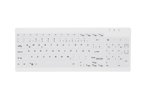 Contour Design Active Key AK-C7012F-FU1-W/GE клавиатура Медицина Беспроводной RF QWERTZ Немецкий Белый