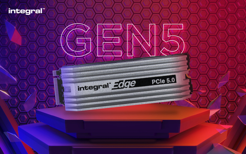 Integral 2TB - 2000GB SSD M.2 2280 NVME 2.0 PCIe Gen5 x4 R-12000MB/s W-10000MB/s IOPS R-1400K W-1400K TLC TBW 1400 WITH HEATSINK EDGE