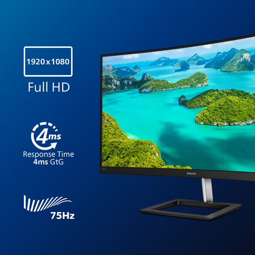 Philips 322E1C/00 31.5" HD VA FreeSync 75Hz Curved Monitor - Full HD, 4ms, Cable Management - image 4
