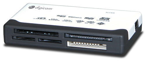 Digicom 8E4428 card reader USB 2.0 Black, White