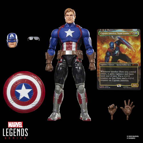 Figura Marvel Legends Series X Magic The Gathering Capitan America